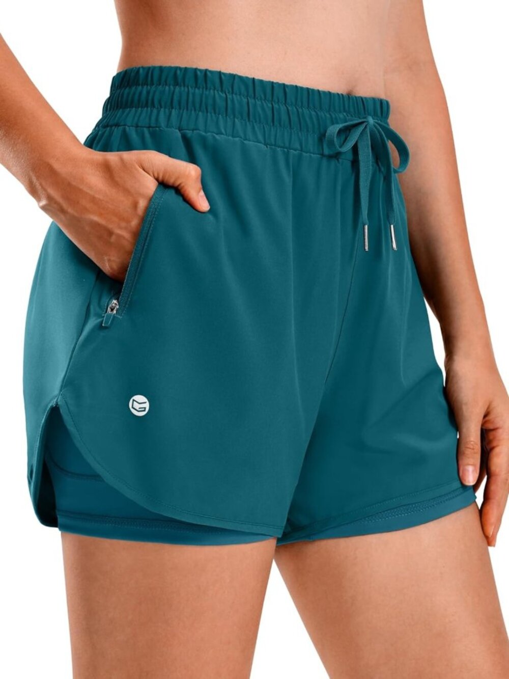 Women's 2-in-1 Running Shorts with Zipper Pockets | 3" & 5" Inseam Options